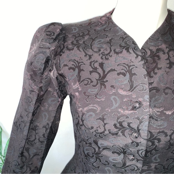 v i n t a g e :: Floral Damask Edwardian Dress Bolero Peplum Jacket Set - Picture 5 of 16